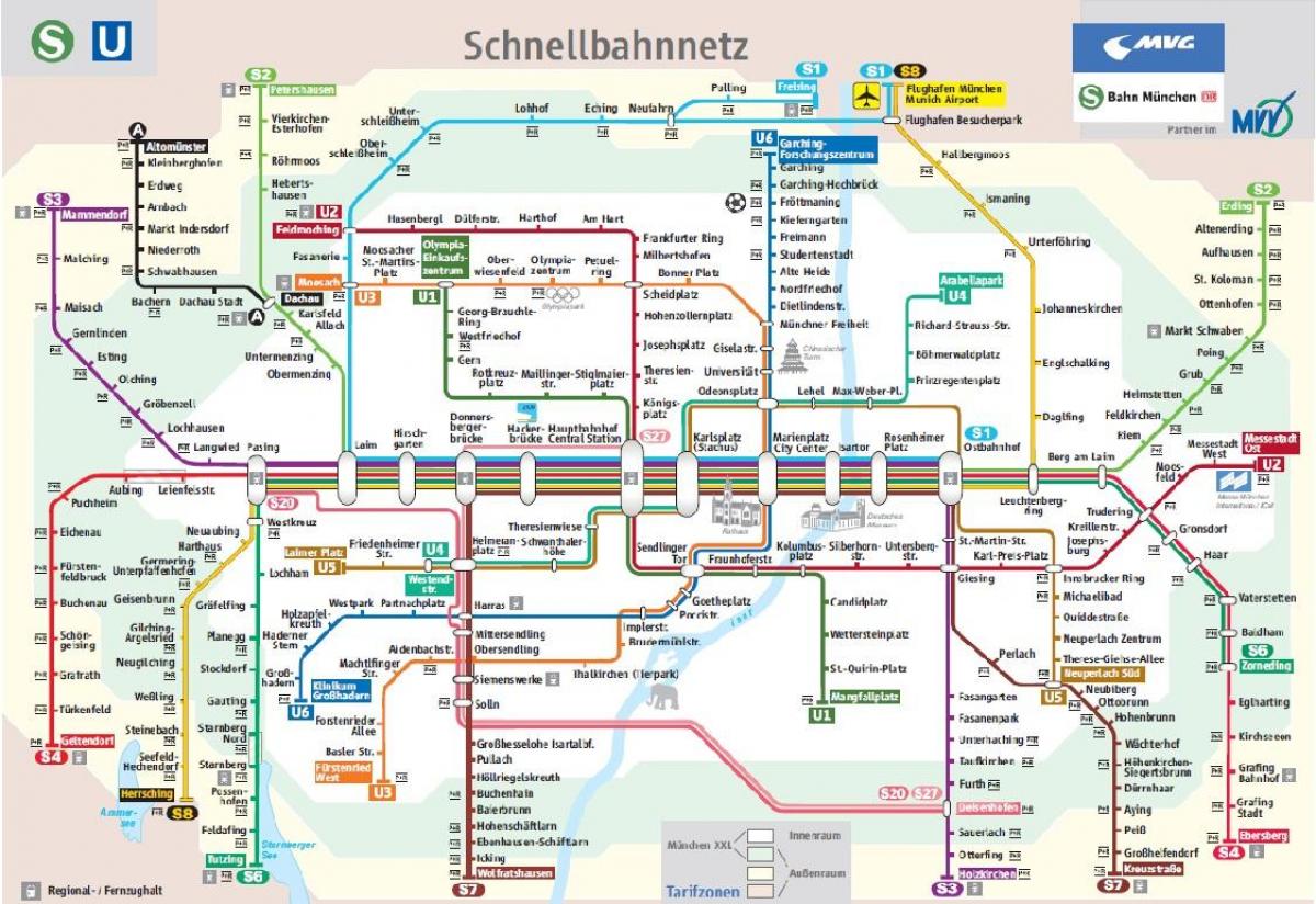 miuncheno s1 traukinių žemėlapis