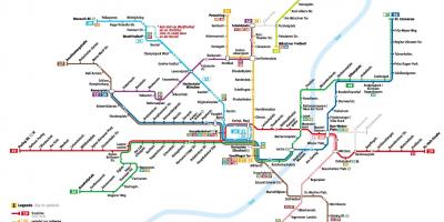 Žemėlapis miuncheno tramvajų