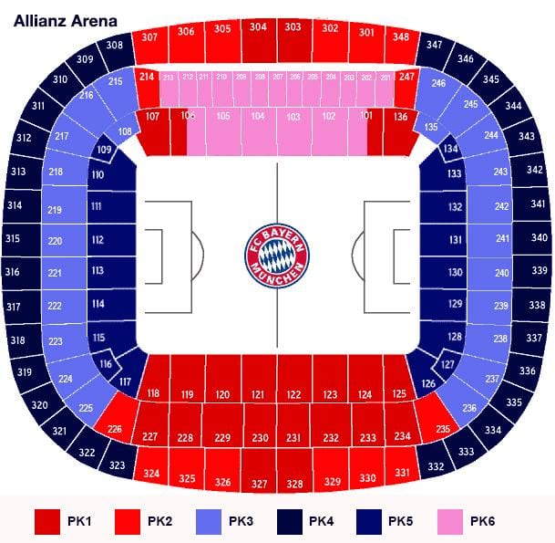 Žemėlapis allianz arena