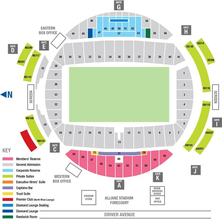 Žemėlapis allianz arena sėdynės 