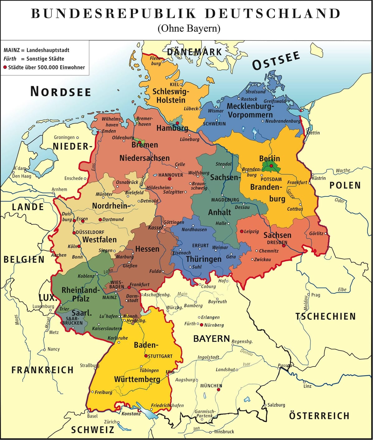 miuncheno "bayern" žemėlapyje