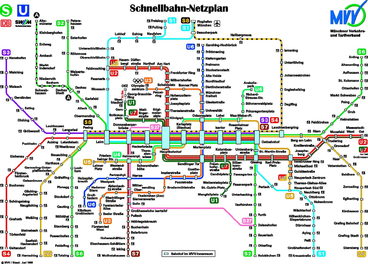 Žemėlapis miunchenas metro