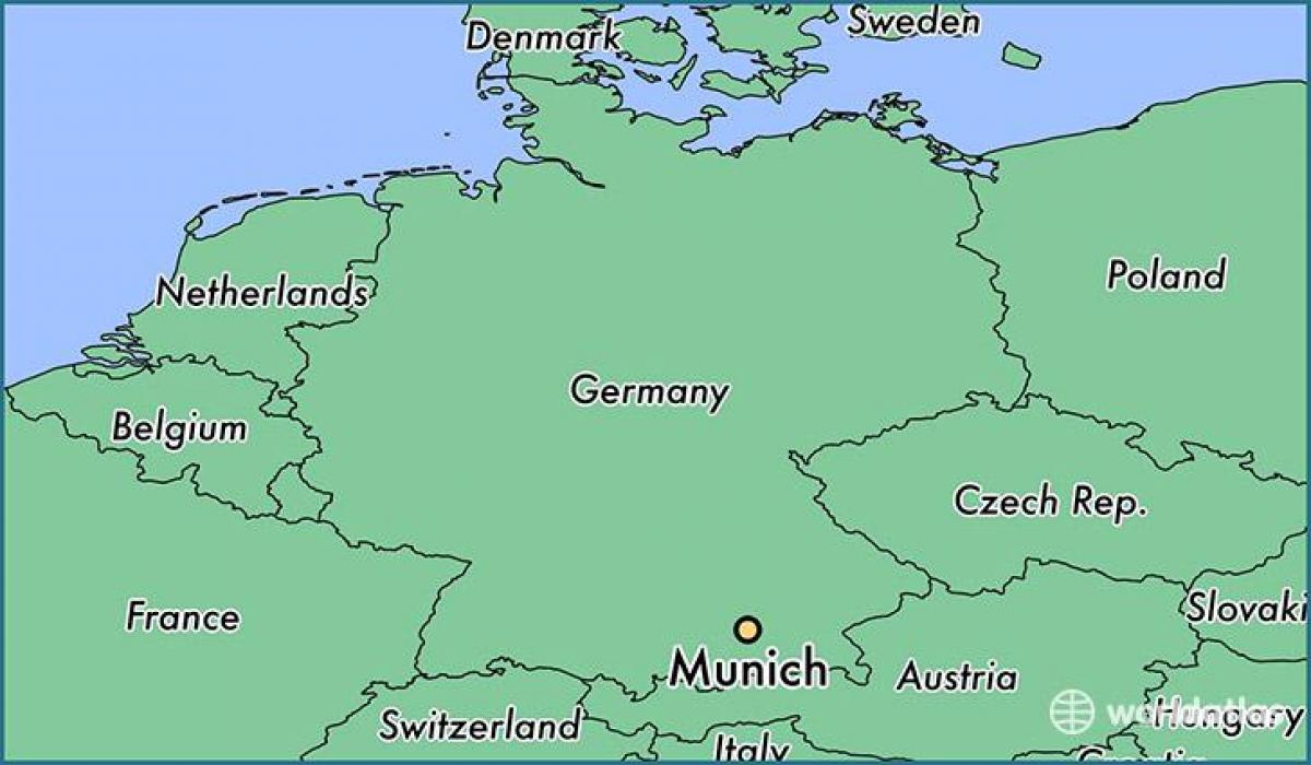 miunchenas vokietija žemėlapyje