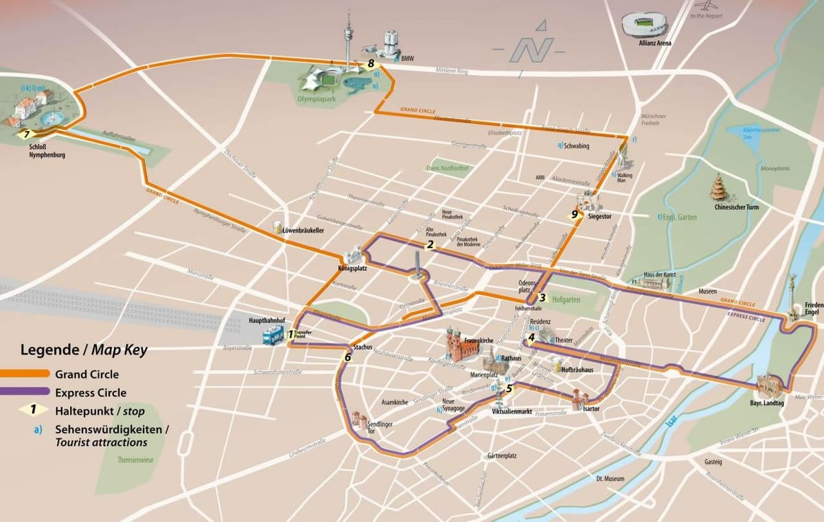 centrinė autobusų stotis miuncheno žemėlapyje