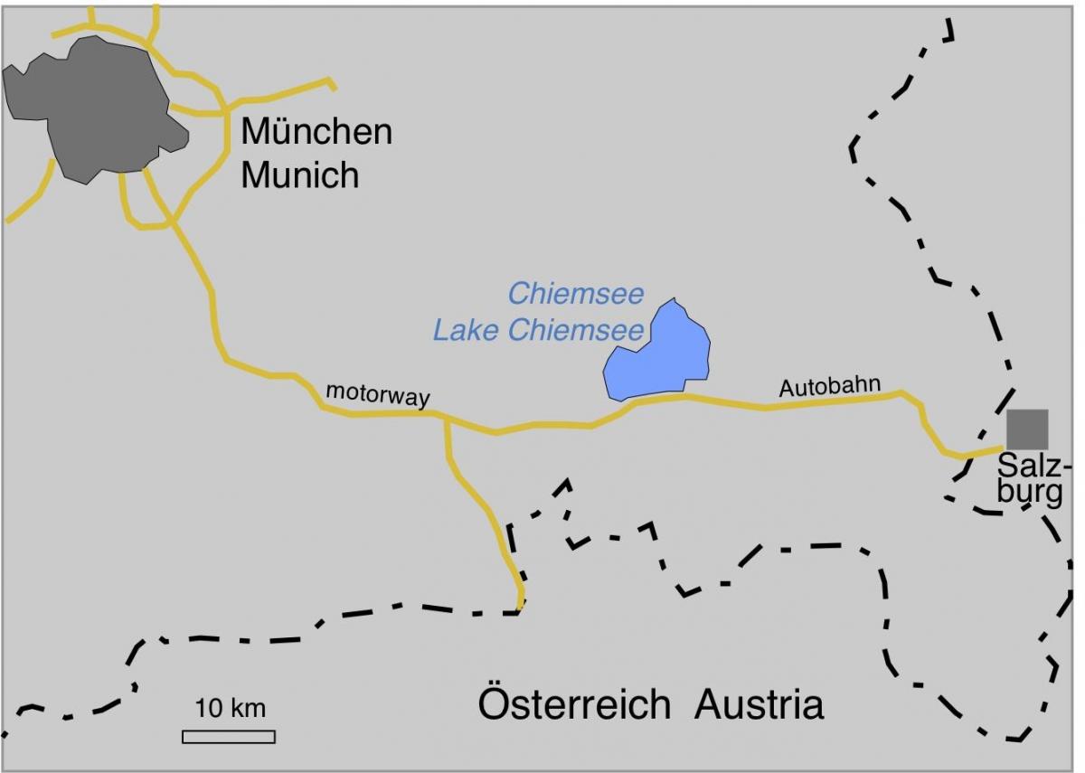 Žemėlapis ofmunich ežerų 