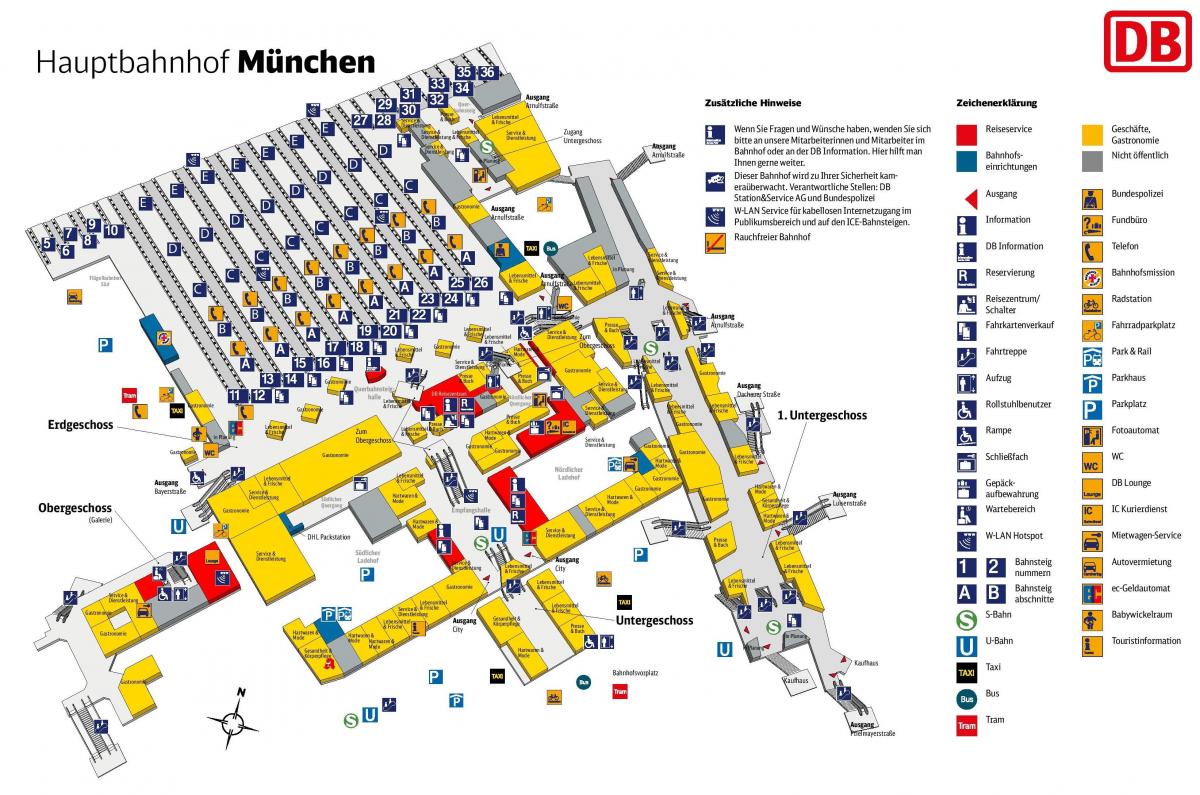münchen hbf žemėlapyje
