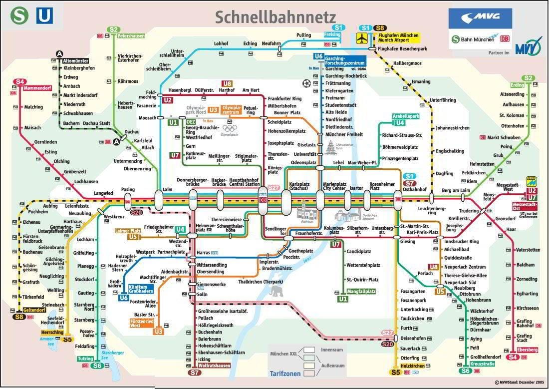 metro žemėlapis miunchenas