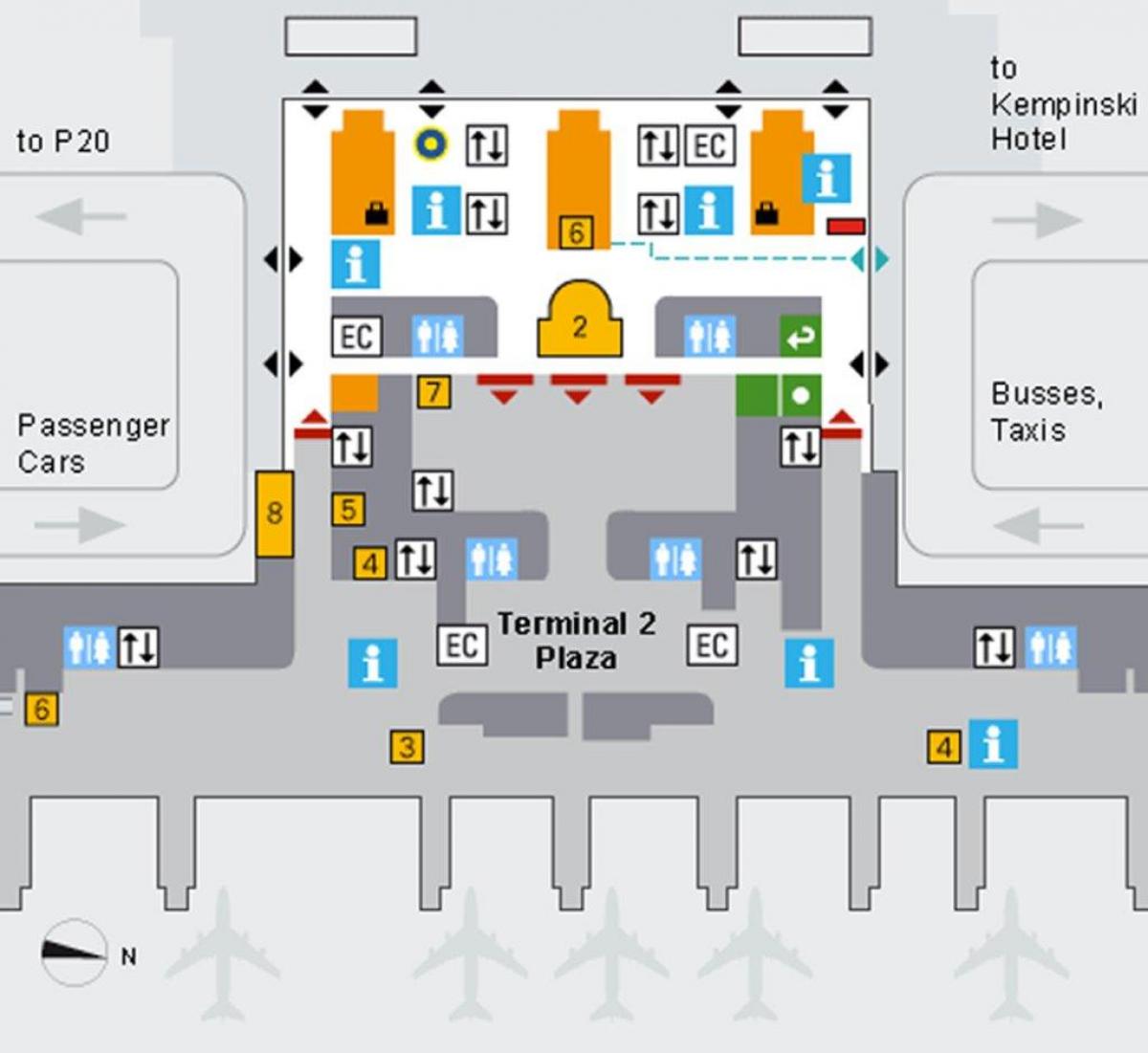 Žemėlapis miuncheno oro uosto atvykimų