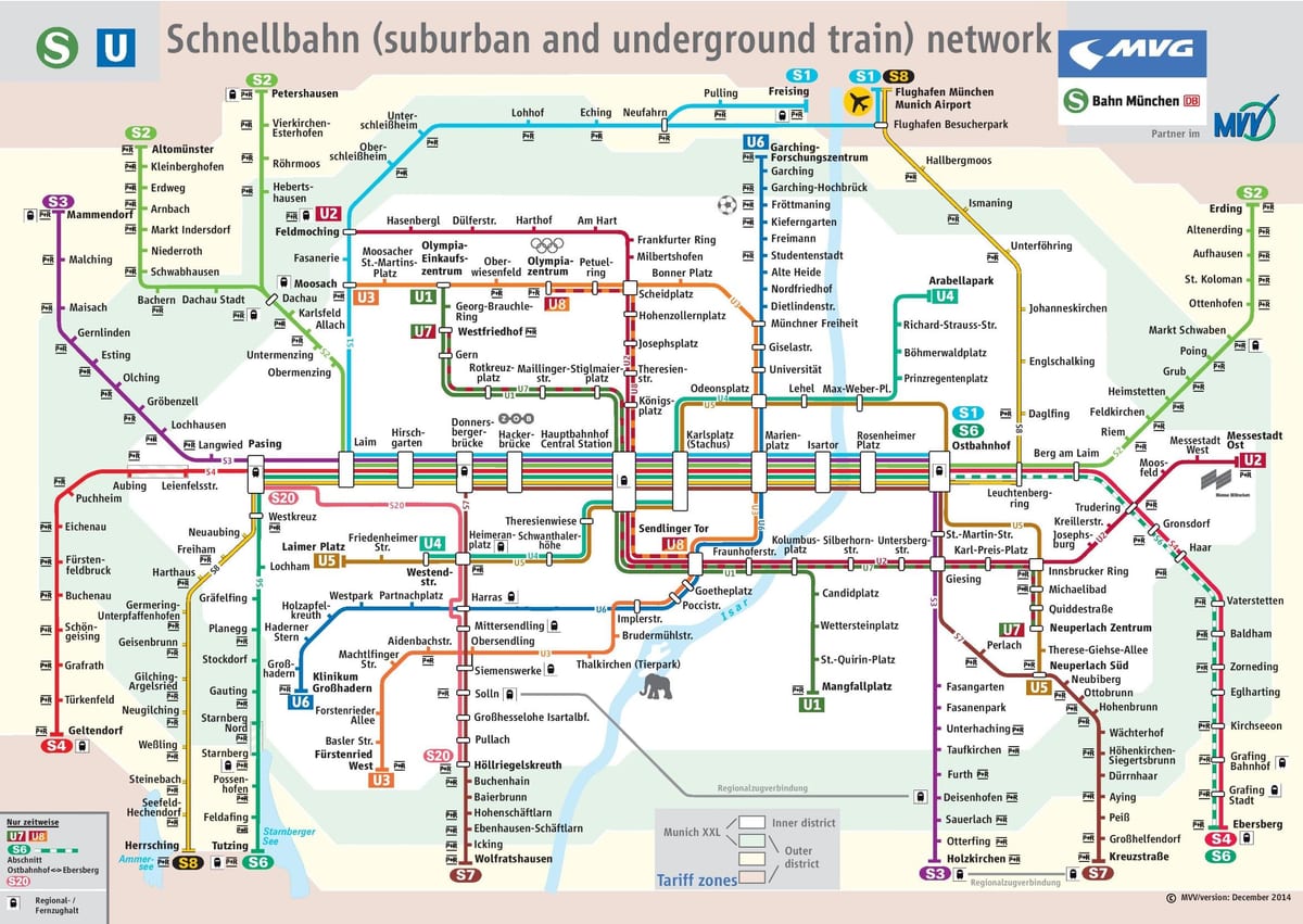 miuncheno s traukinių žemėlapis