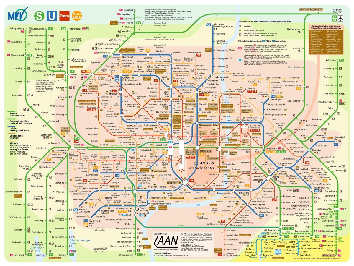 transporto žemėlapį miunchenas