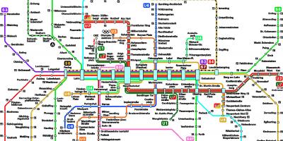 Žemėlapis miunchenas metro