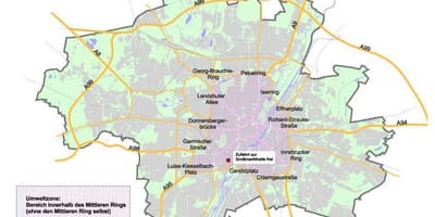 Žemėlapis miuncheno žalioji zona