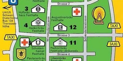 Žemėlapis miuncheno alaus daryklų 