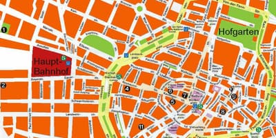Žemėlapis miuncheno alaus salės