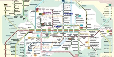 Muenchen s bahn žemėlapyje