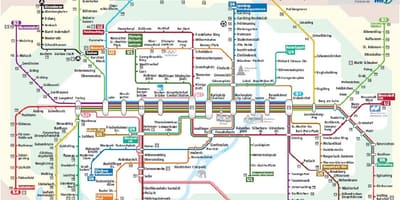 Miuncheno s1 traukinių žemėlapis