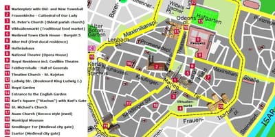 Miuncheno lankytinas vietas žemėlapyje