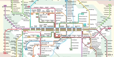 Miuncheno s traukinių žemėlapis