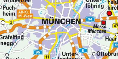 Miuncheno miesto centro žemėlapis