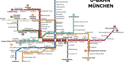 Ubahn žemėlapis miunchenas